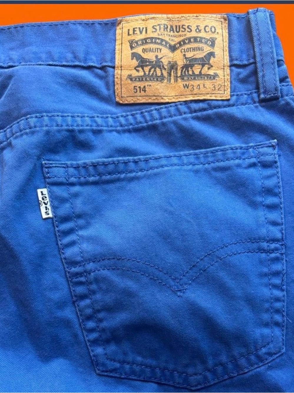 Vtg blue Levi’s 514 men’s 34x32